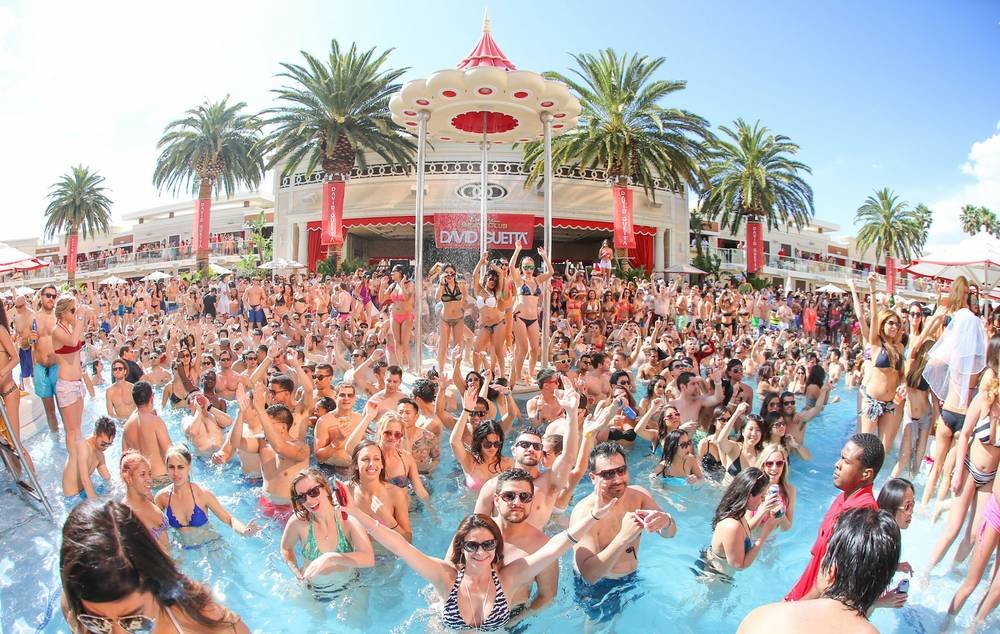 encore beach club pool party