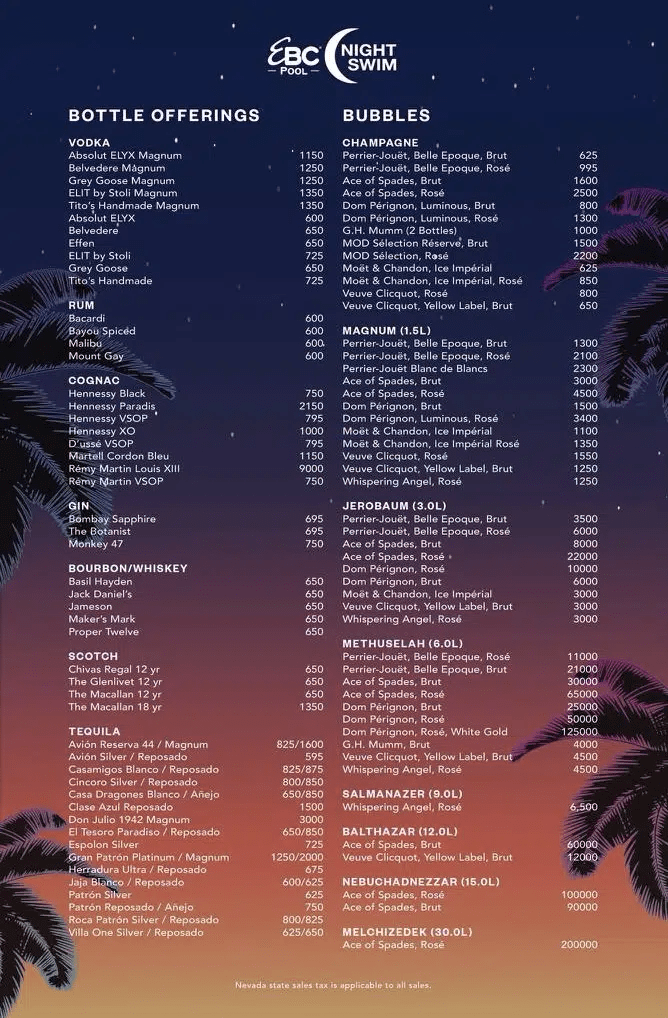 ebc night bottle menu