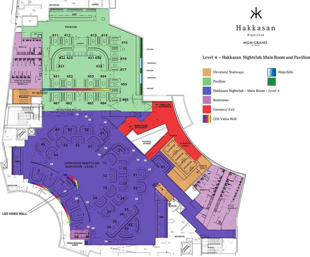 hakkasan table map