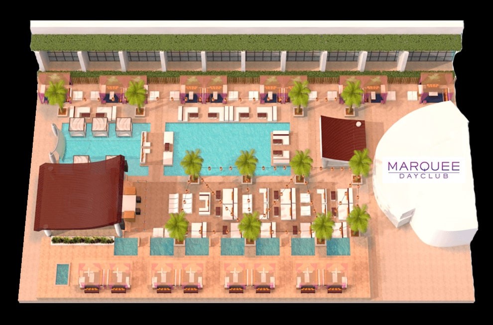 marquee day club table map