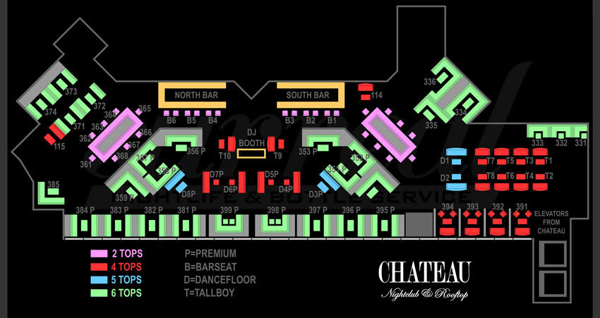 chateau las vegas table map