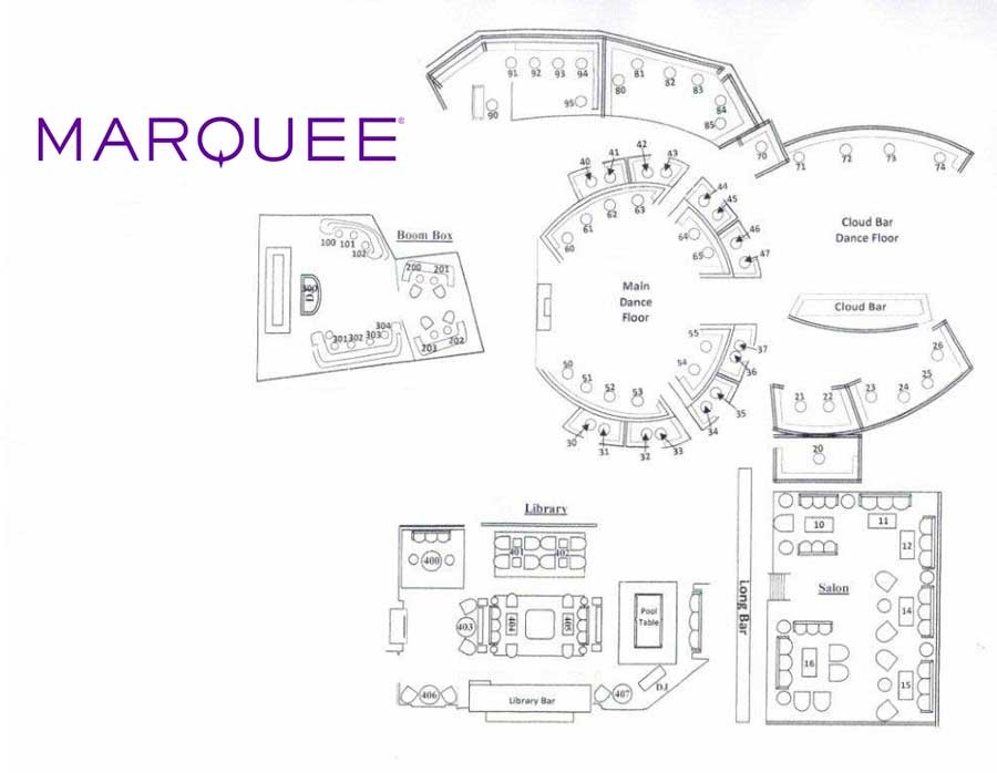 marquee table map